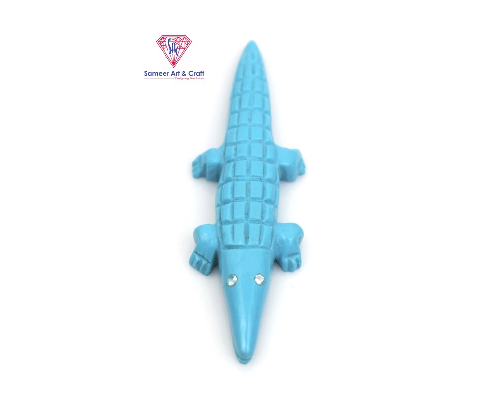Crocodile Design Pendant Natural Gemstone Unique Design