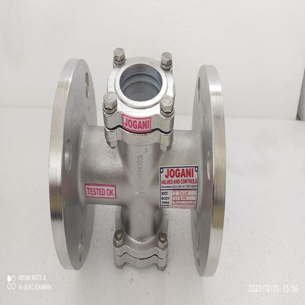 Double Window Sight Glass Valve - 14 Inch Sealed Structure | High-pressure Water Media Monitoring, Easy Installation & Minimal Maintenance