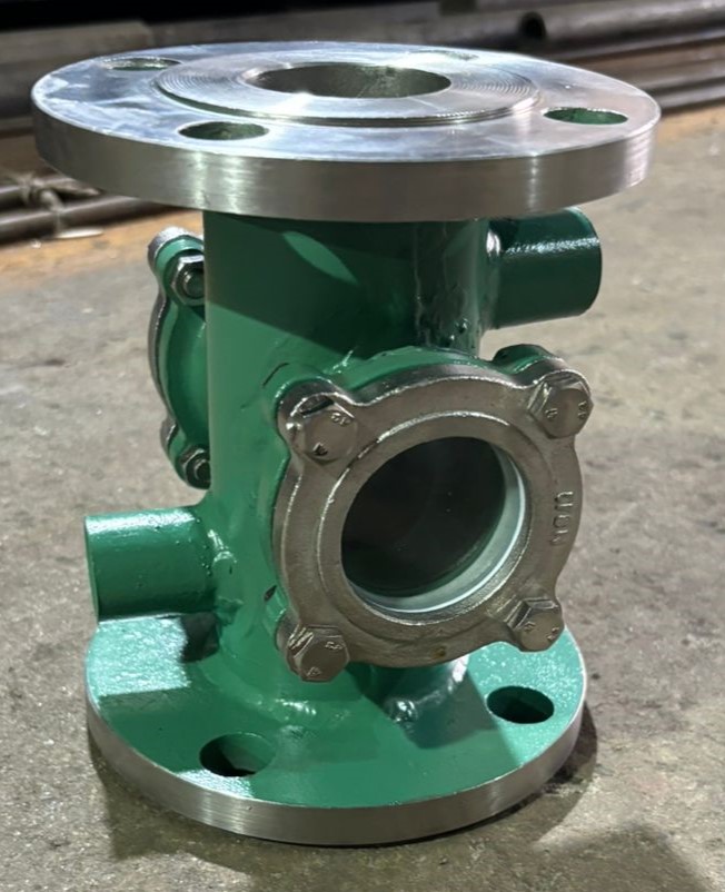 Double Window Sight Glass Valve - 14 Inch Sealed Structure | High-pressure Water Media Monitoring, Easy Installation & Minimal Maintenance