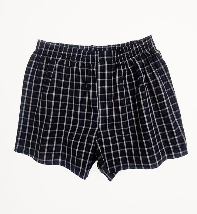 M11454 Mens Woven Boxers With Button Fly