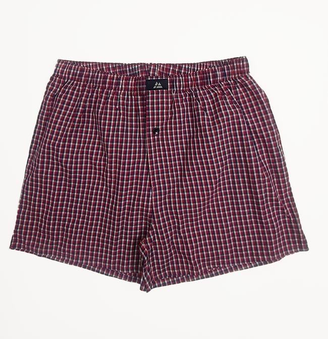 M11453 Mens Woven Boxers With Button Fly