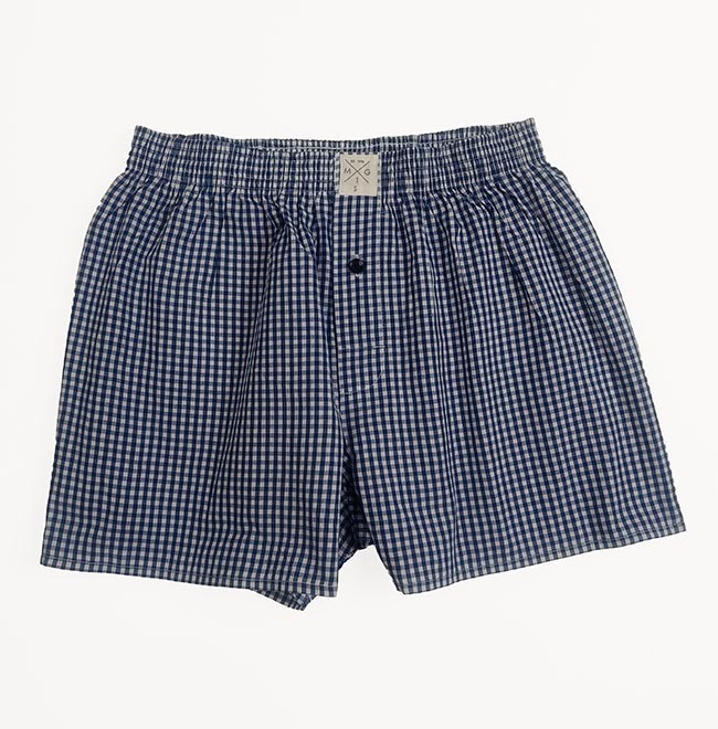 M11456 MG1 Mens Woven Boxers With Button Fly