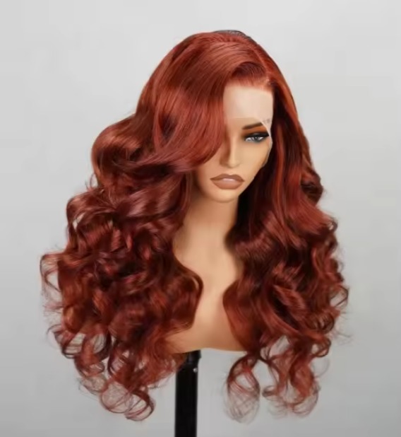 The Devote #33 Reddish Brown 13x4 Lace Frontal Human Hair Wig | Body Wave HD Transparent