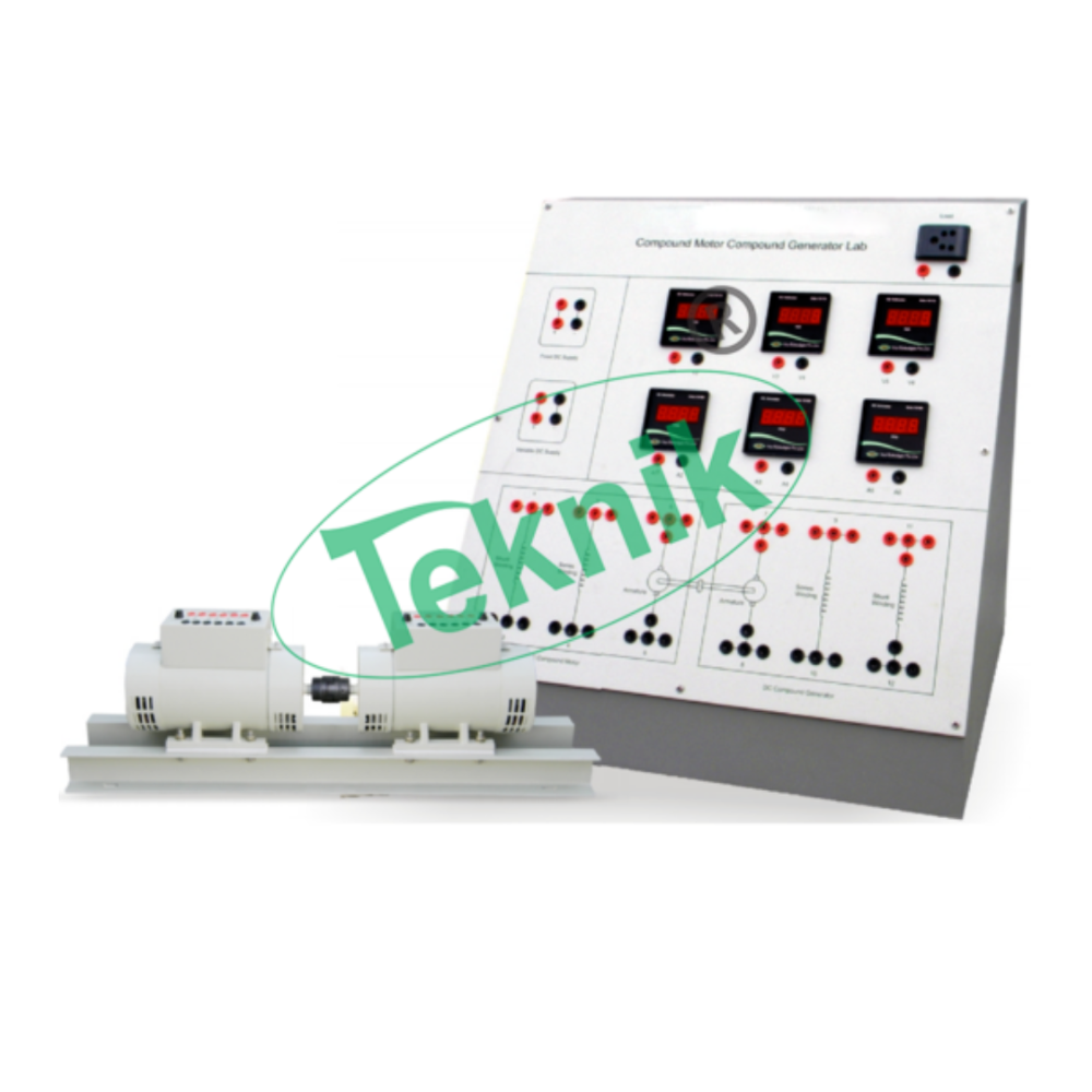 DC COMPOUND MOTOR 2 HP COUPLED WITH DC COMPOUND GENERATOR OF 1 KW