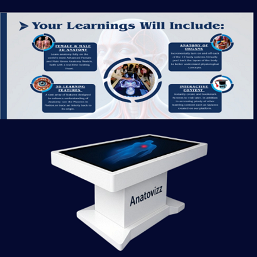 Virtual Dissection Table Anatovizz - Color: White