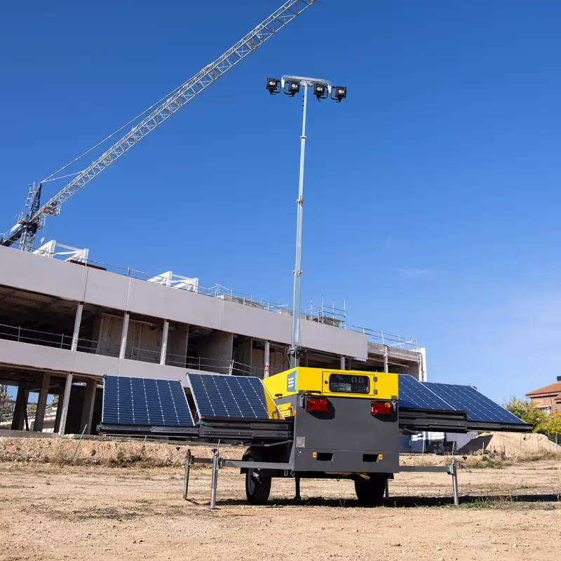 Solar Lighting Tower - Color: Yellow Or As Per Customer