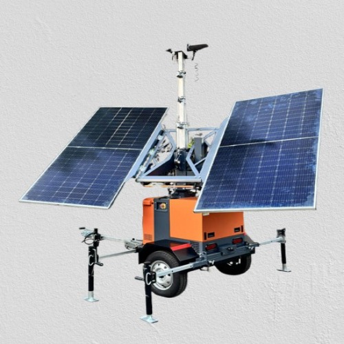Solar Lighting Tower - Color: Yellow Or As Per Customer