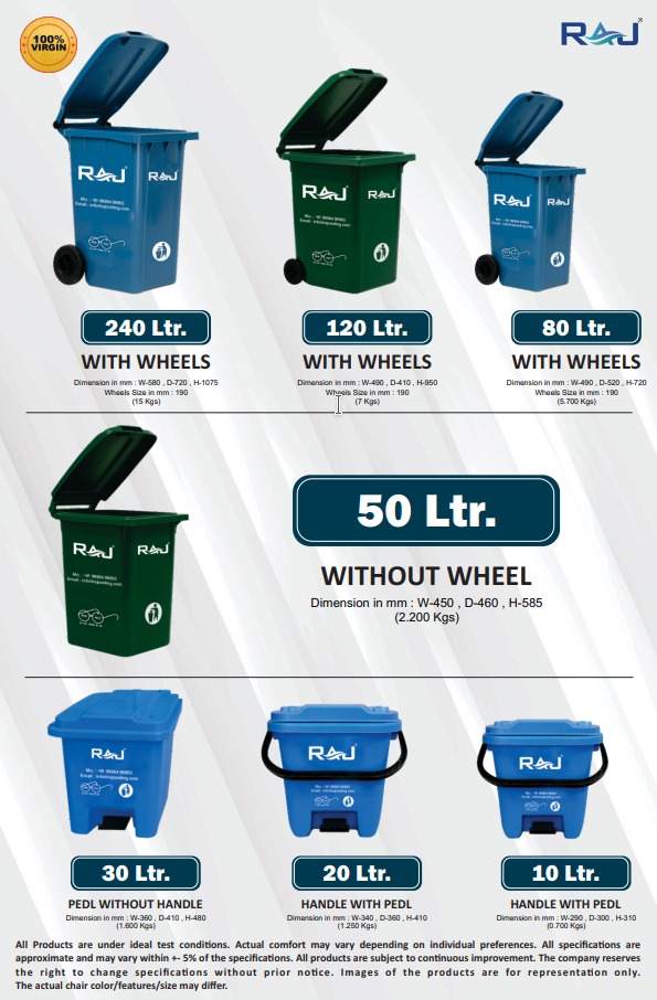 Raj Dustbin For All Sizes - Features: Good Quality