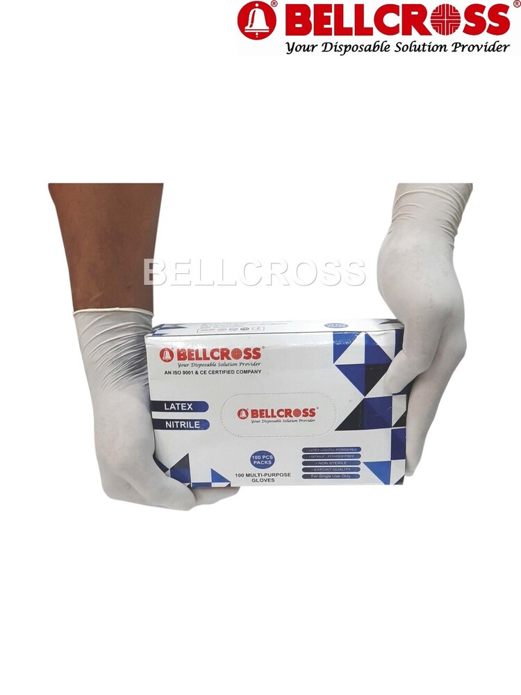 Examination Gloves - Latex Material, Available In Small, Medium, Large, And Xl Sizes | Skin Friendly, Comfortable, 100 Pcs Box