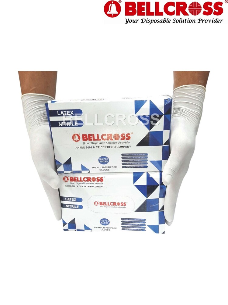 Examination Gloves - Latex Material, Available In Small, Medium, Large, And Xl Sizes | Skin Friendly, Comfortable, 100 Pcs Box