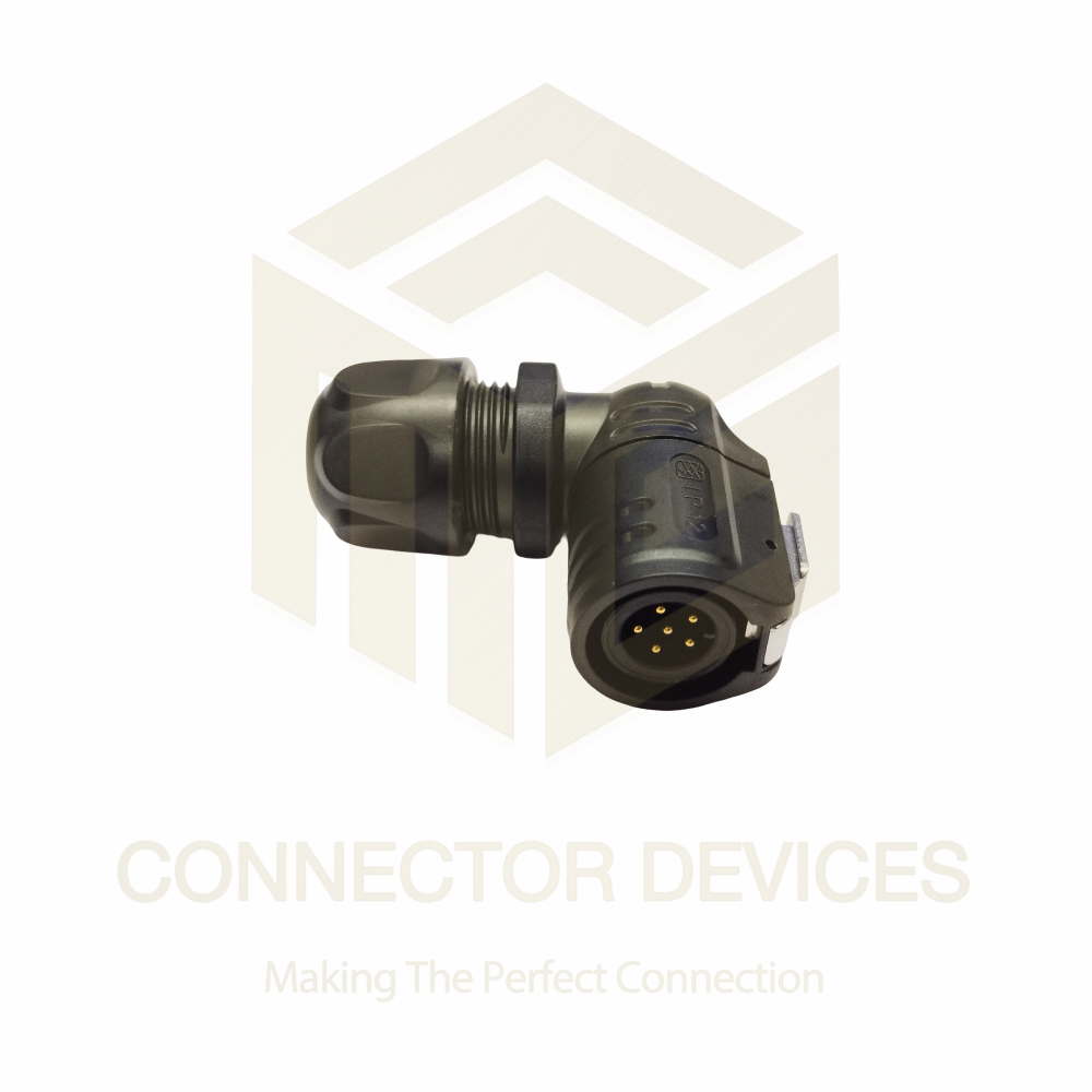 LP-12 6Pin 5A 90deg Industrial Circular Plastic Waterproof Power Connector Male/Female
