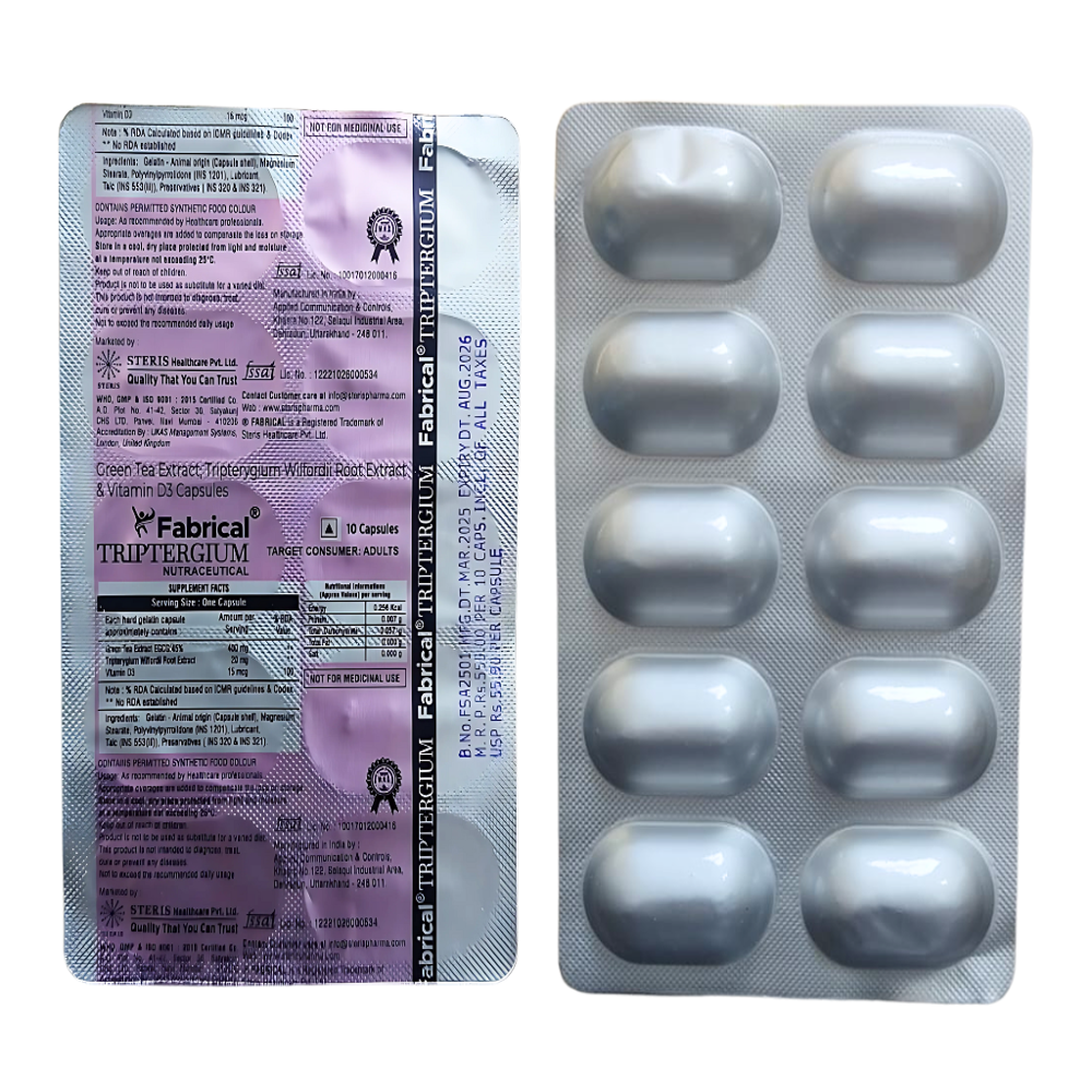 Green Tea Extract, Tripterygium Wilfordii Root Extract & Vitamin D3 Capsules