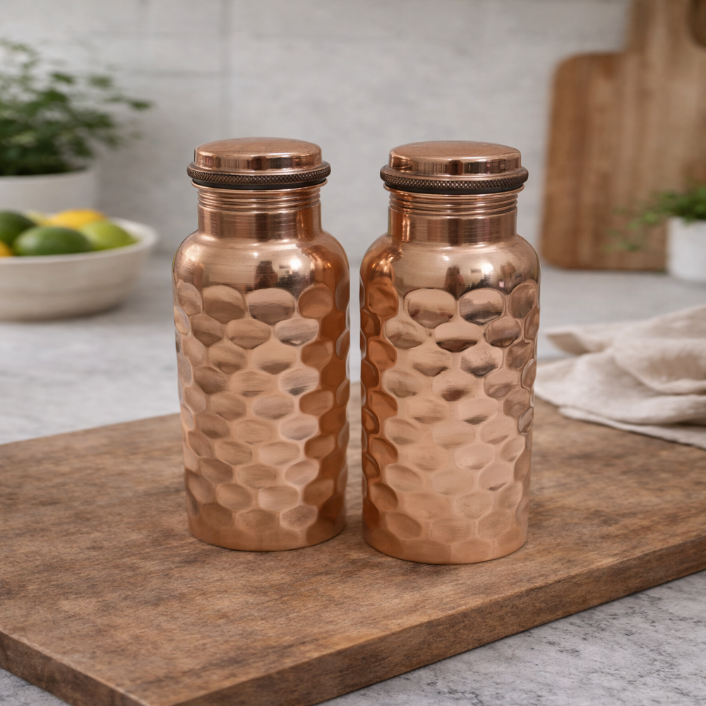 Spiritual Soul Set of 2 500 ML Copper Bottle Wedding Marriage Birthday Event Return Gifts