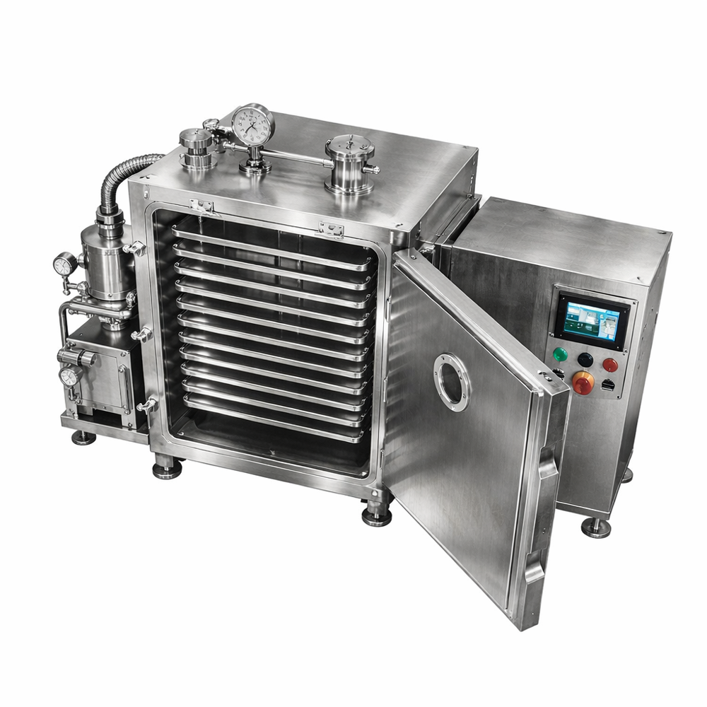 Vacuum Tray Dryer - Stainless Steel, 220/440 Volt, Silver Finish | Automatic Control, 50 Hertz, High Quality, Warranty Included