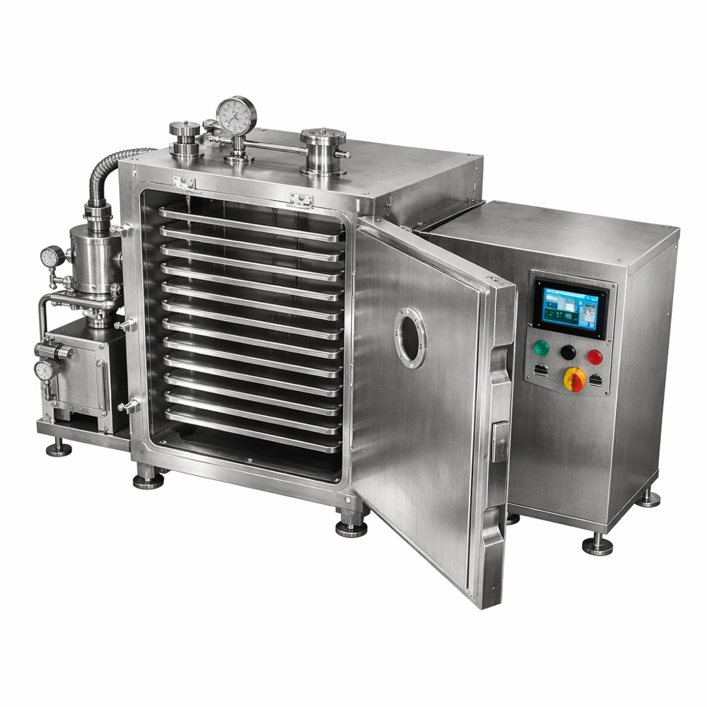 Vacuum Tray Dryer - Stainless Steel, 220/440 Volt, Silver Finish | Automatic Control, 50 Hertz, High Quality, Warranty Included