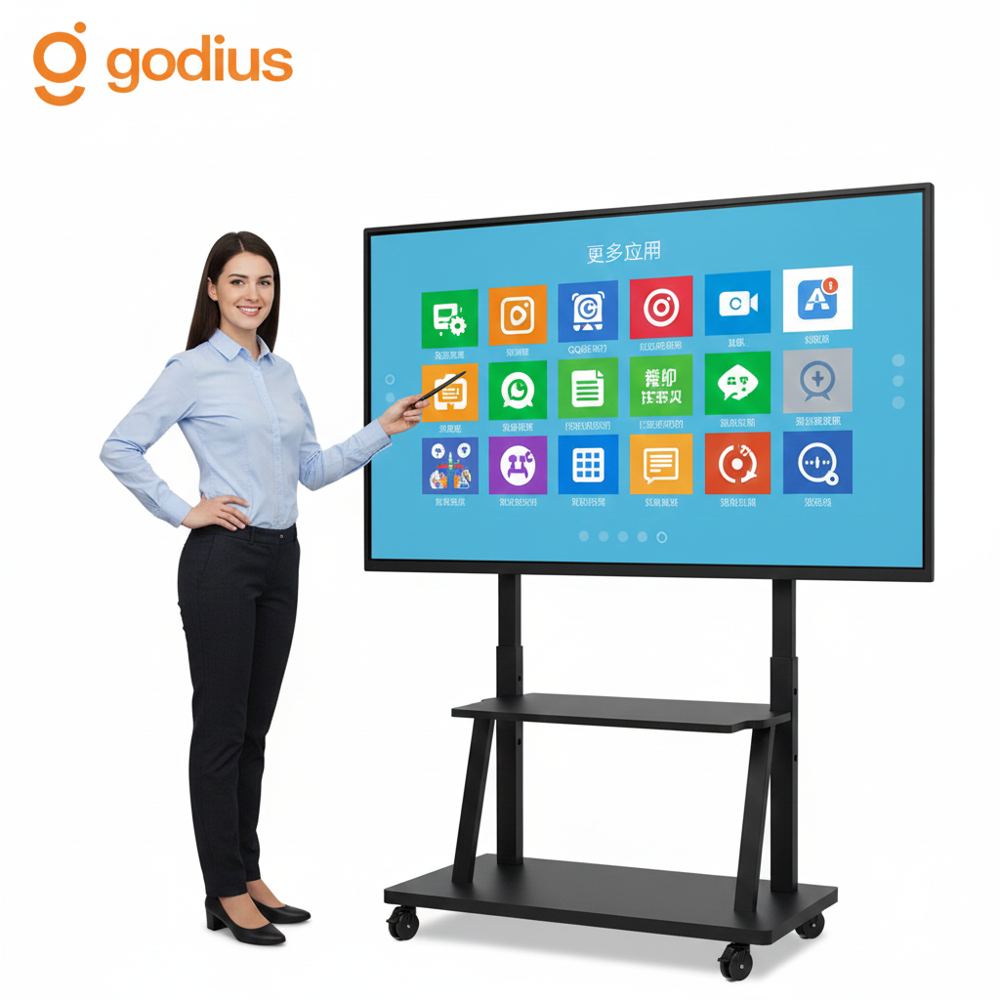 65 Inch Interactive Flat Panel Display Ifpd - Color: White