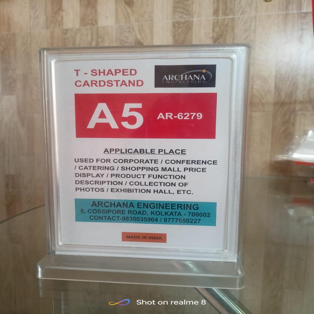 A-5 T Shaped Card Stand