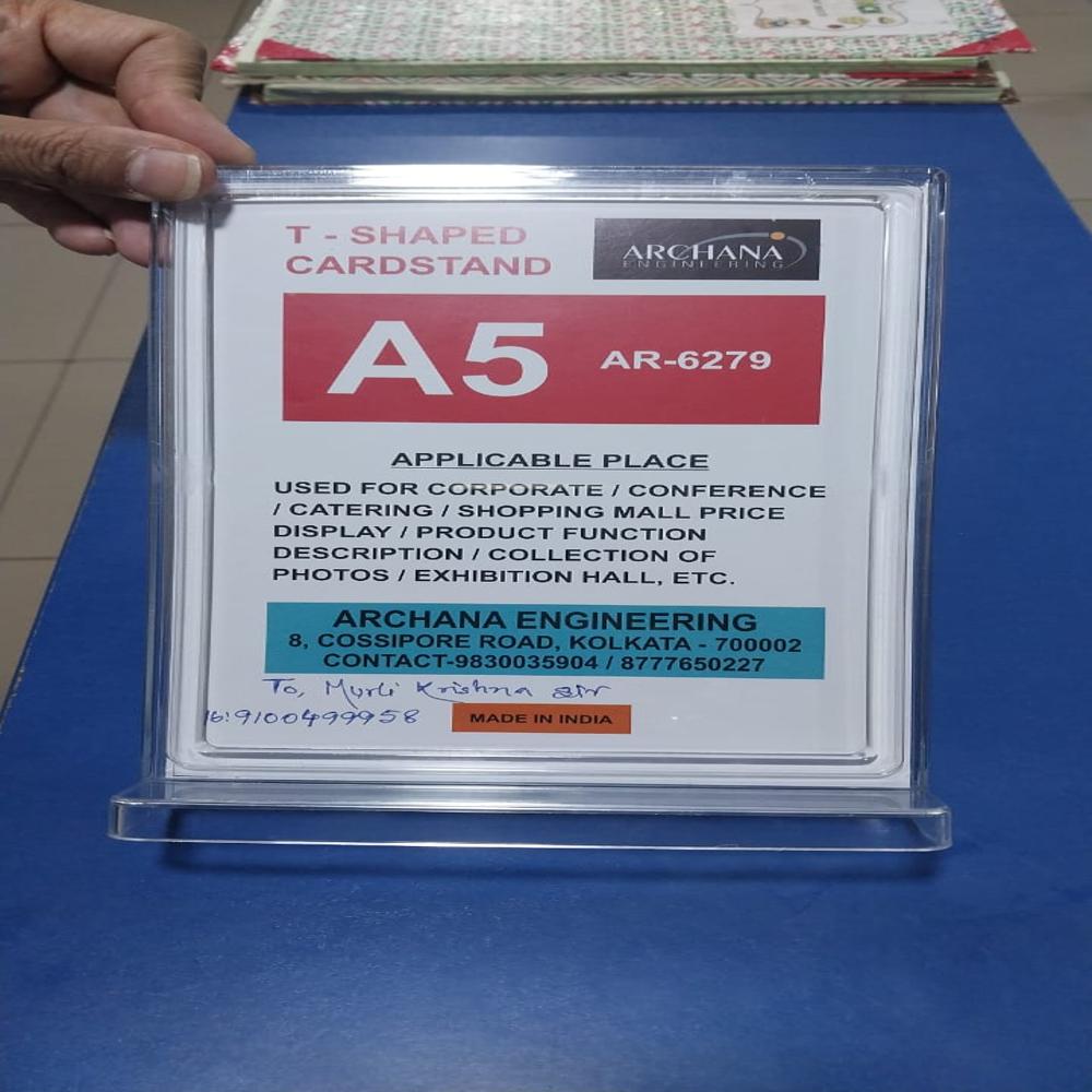 A-5 T Shaped Card Stand