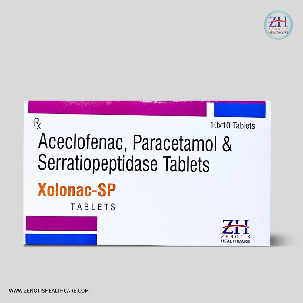 Aceclofenac 100mg, Paracetamol 325mg, Serratiopeptidase 15mg