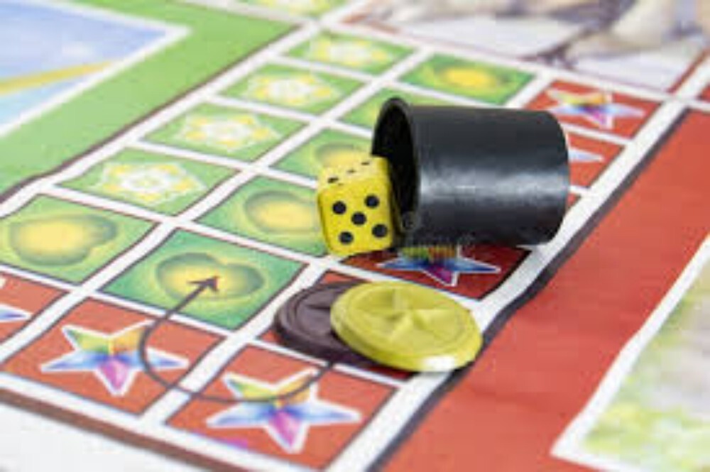 Ludo Dice And Pawn - Color: White