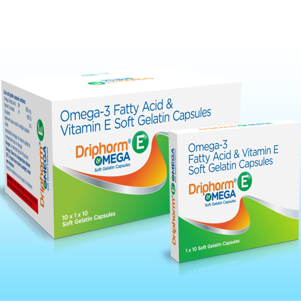 Omega 3 Fatty Acid And Vitamin E Soft Gelitin Capsule