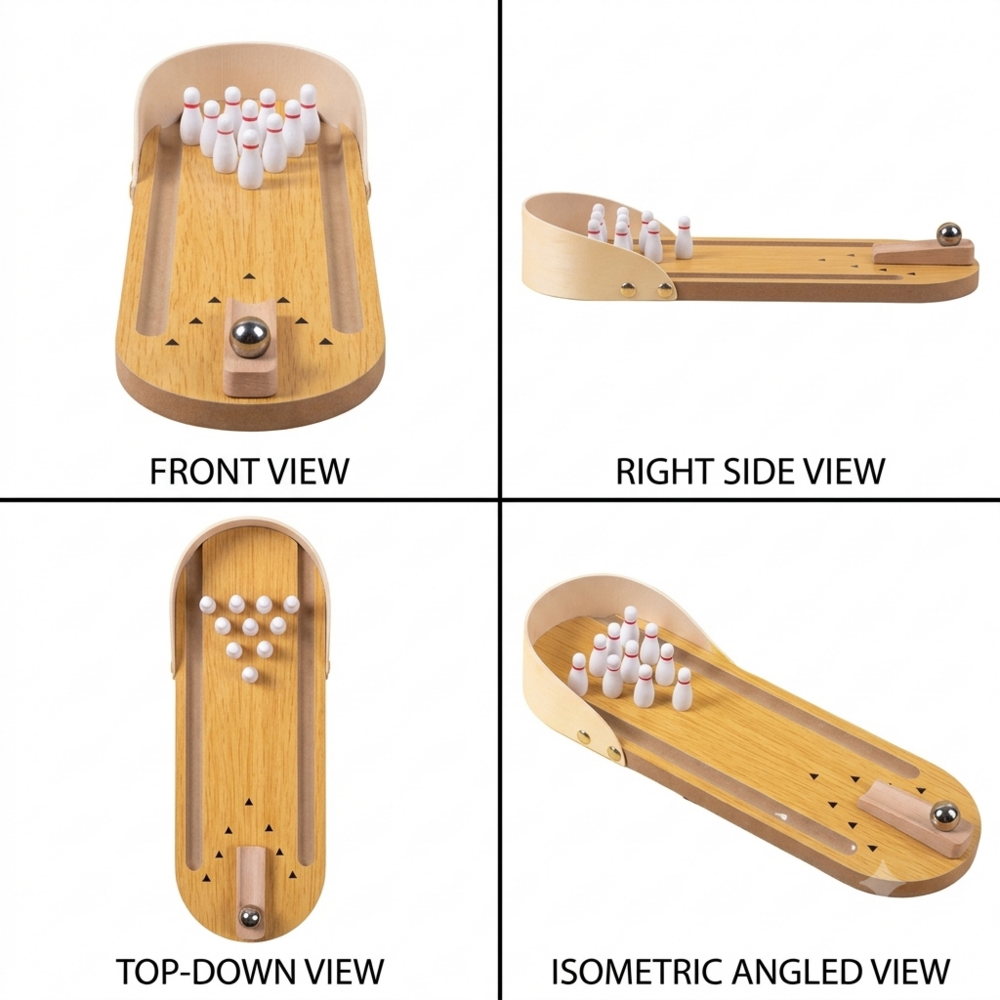 Wood Mini Bowling Game Set - Age Group: Children