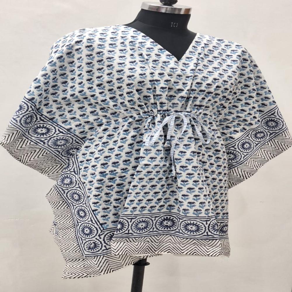 Hand Block Printed Cotton kaftan