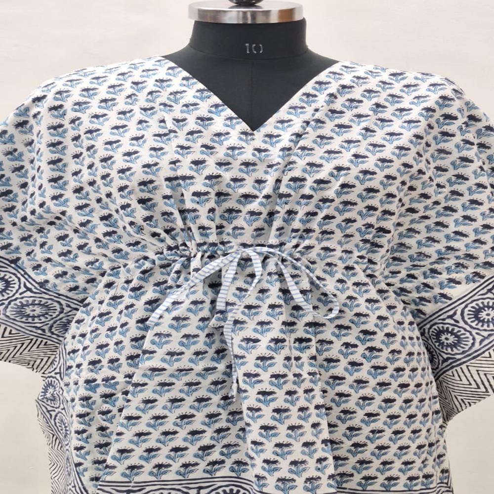 Hand Block Printed Cotton kaftan