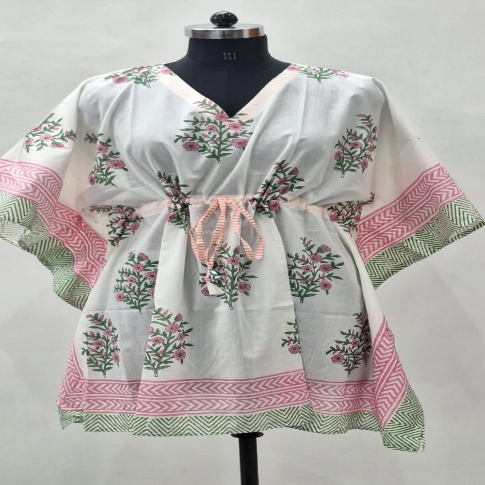 Block Printed Cotton Kaftan