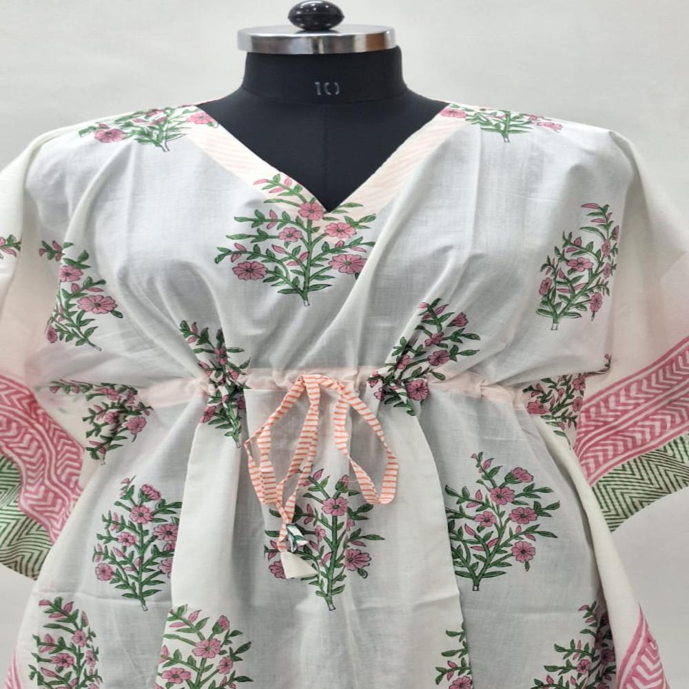 Block Printed Cotton Kaftan