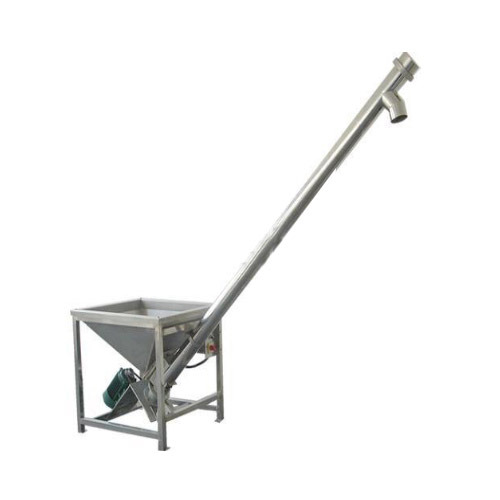 Spiral Screw Conveyor - Color: Metallic Grey Paint Coated