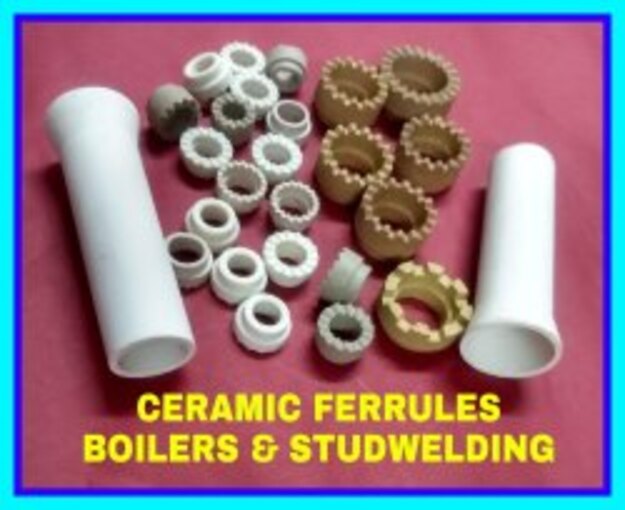 Corderite Ceramic Ferrule - Color: Brown & White
