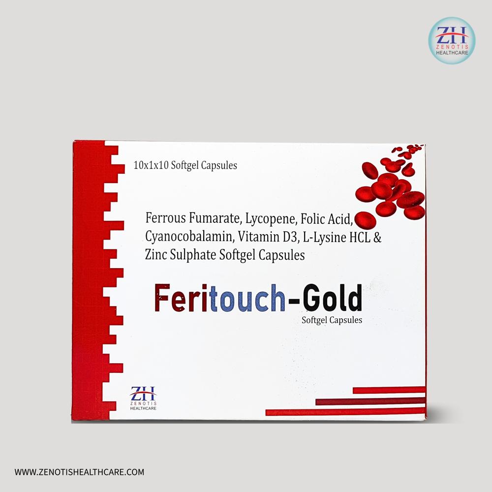 Ferrous Fumarate, Lycopene, Folic Acid, Cyanocobalamin, Vitamin D3, L-Lysine & Zinc