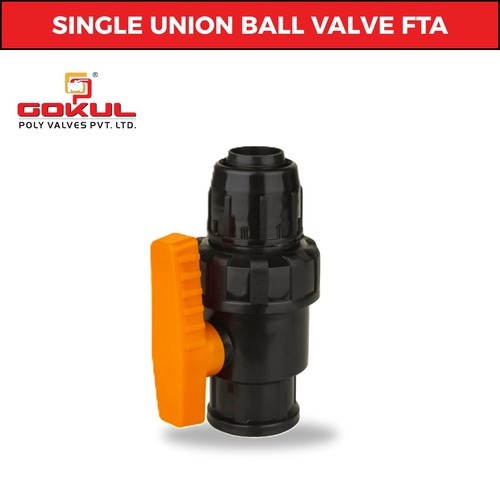 Black Single Union Ball Valve