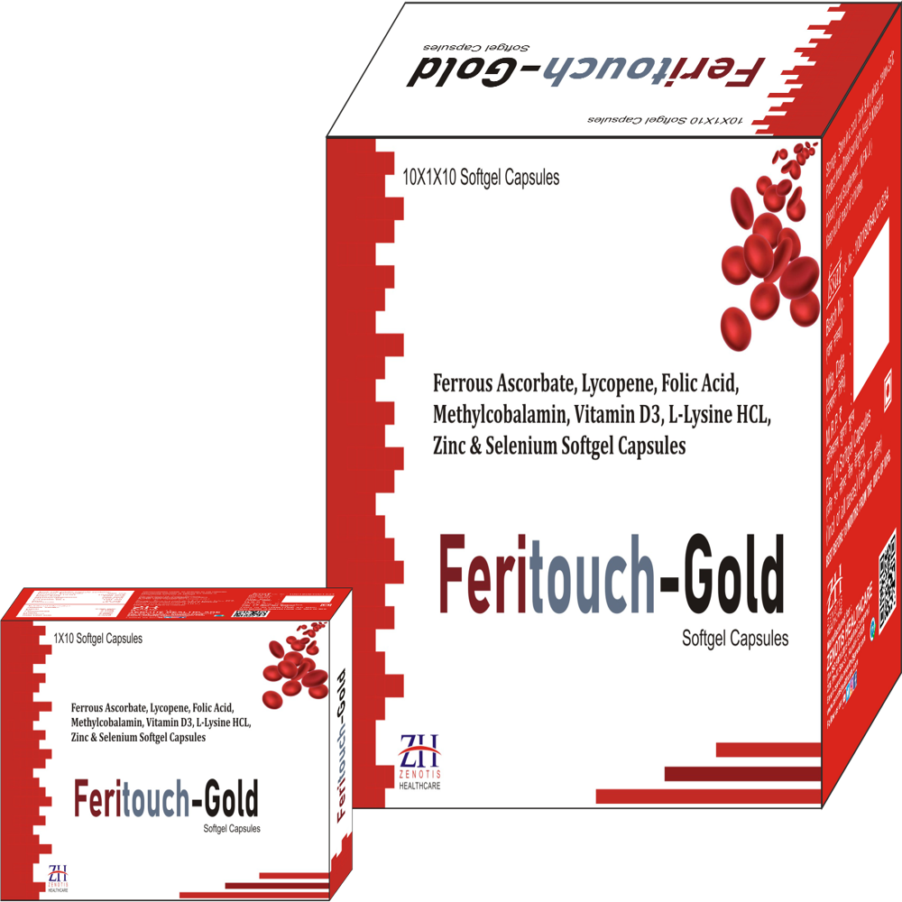 Ferrous Fumarate, Lycopene, Folic Acid, Cyanocobalamin, Vitamin D3, L-Lysine & Zinc