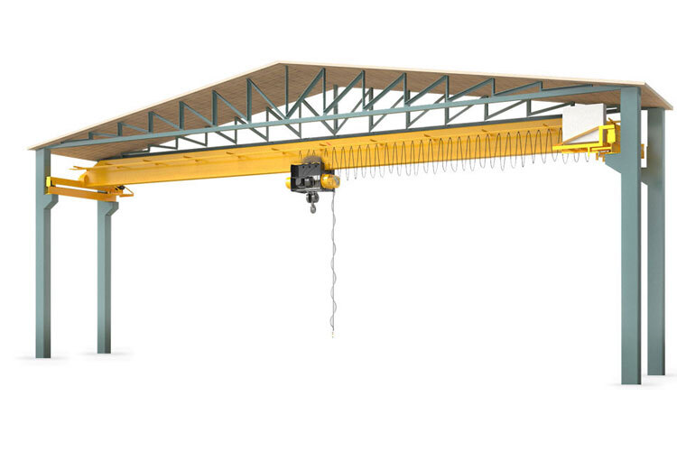 Single Girder Eot Crane - Color: Yellow