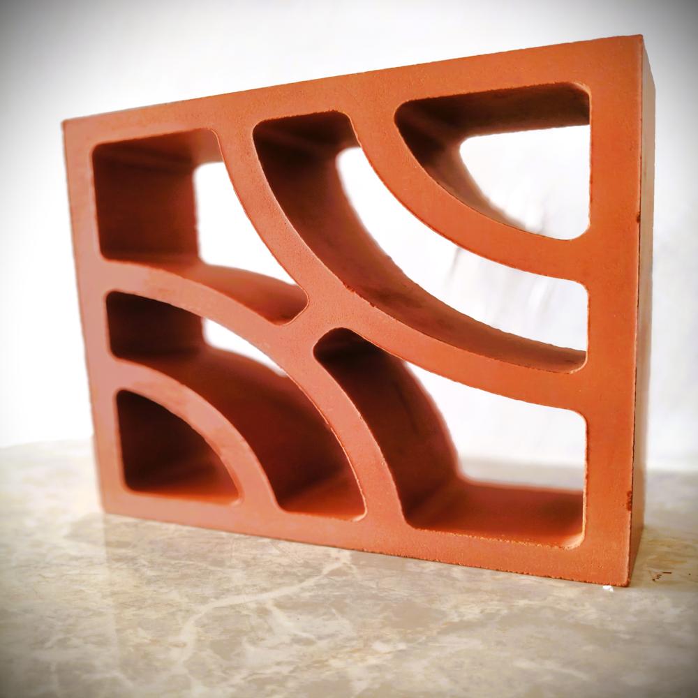 Dhanush Jali - Color: Terra Cotta & White