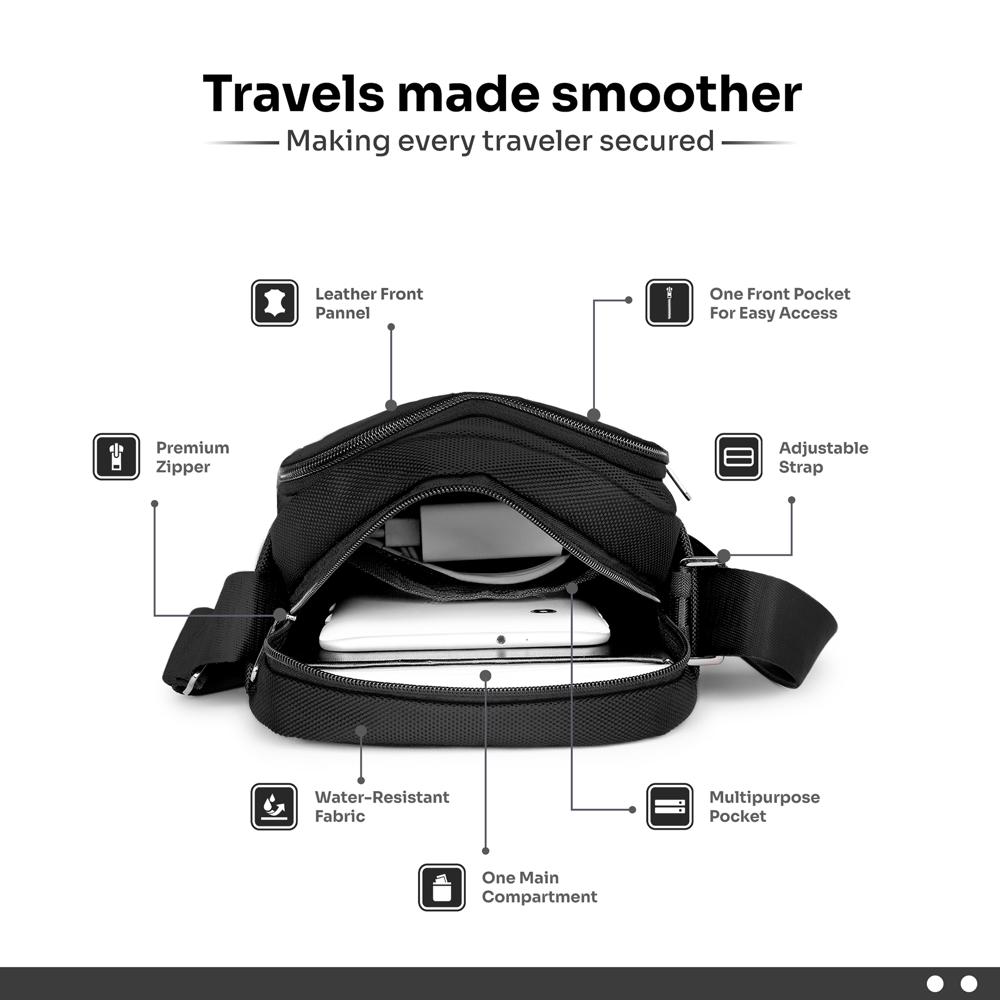 Premium Sling Bag for Men & Women | Small Crossbody Side Bag for Office, Business & Casual Use