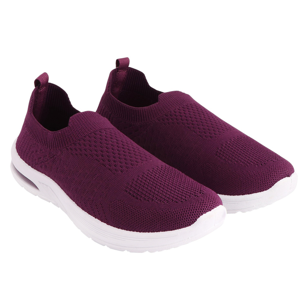 Ladies Maroon Casual Shoes