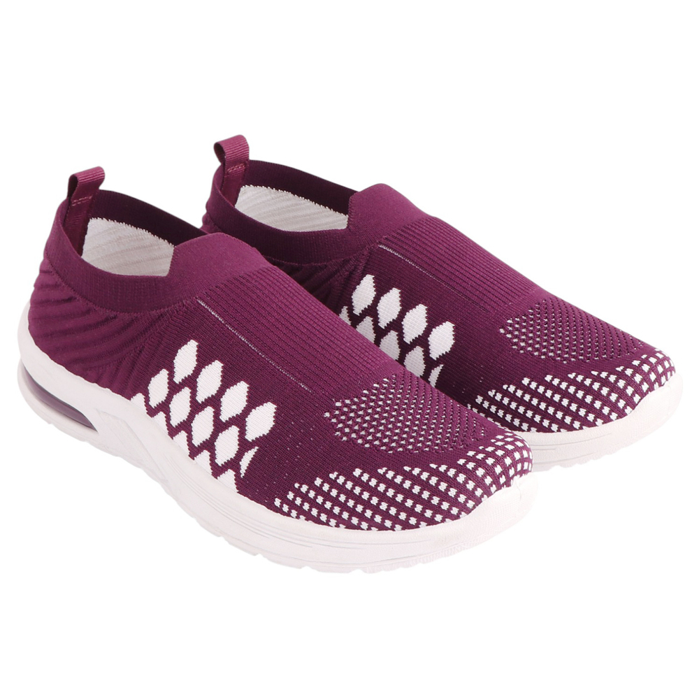Ladies Dark Pink Canvas Sports Shoes