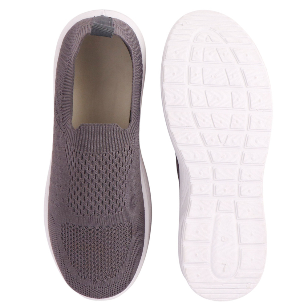 Ladies Grey Synthetic Shoes