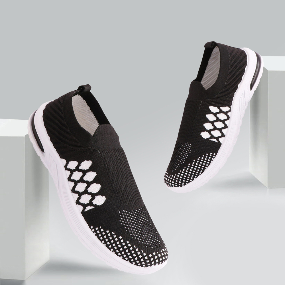 Ladies Slip On Knit Walking Shoes