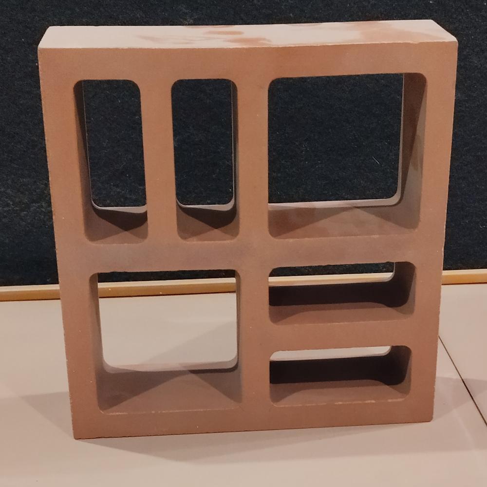 3D Square Terracotta Clay Jali