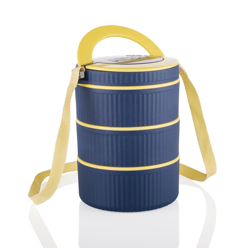 3 Compartment Lunch Box - Color: Multicolor