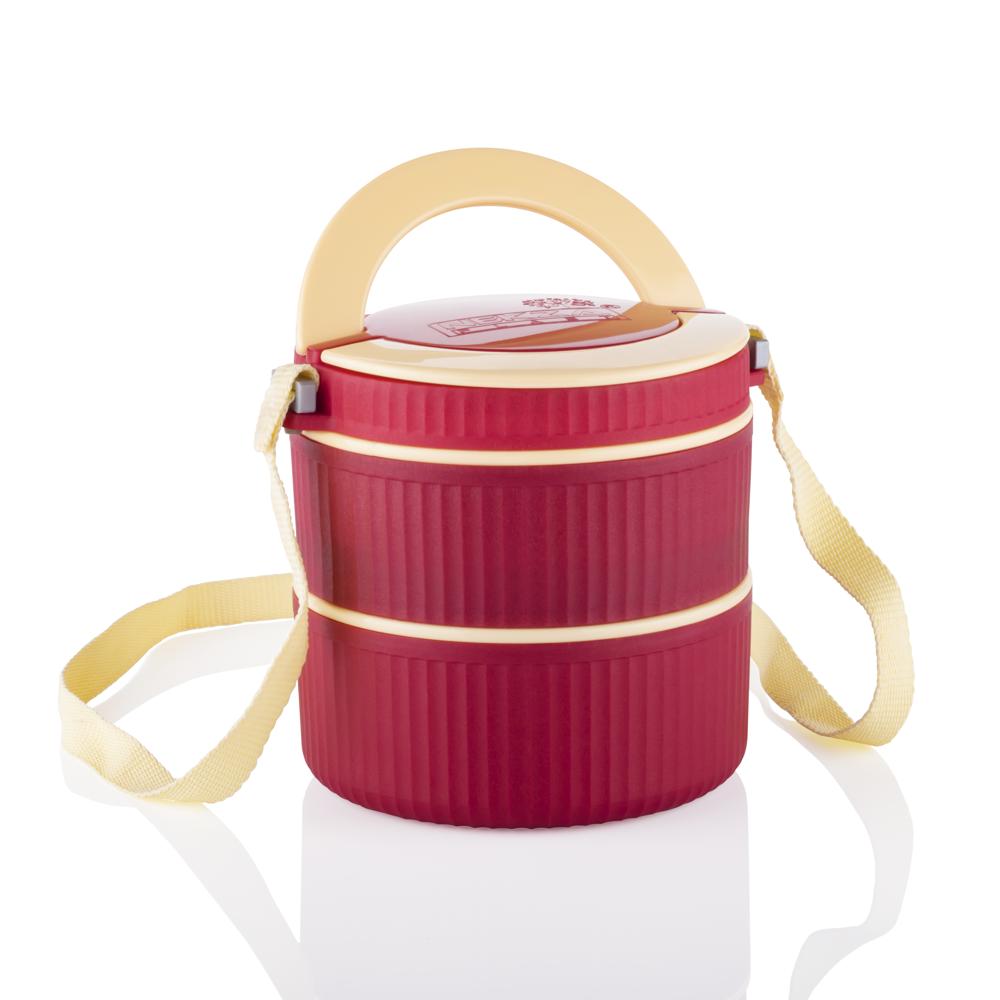 2 Layer Lunch Box - Color: Multicolor