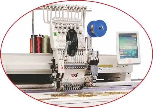 Rt-2048 Single Head Embroidery Machine With Twin Sequins And cording