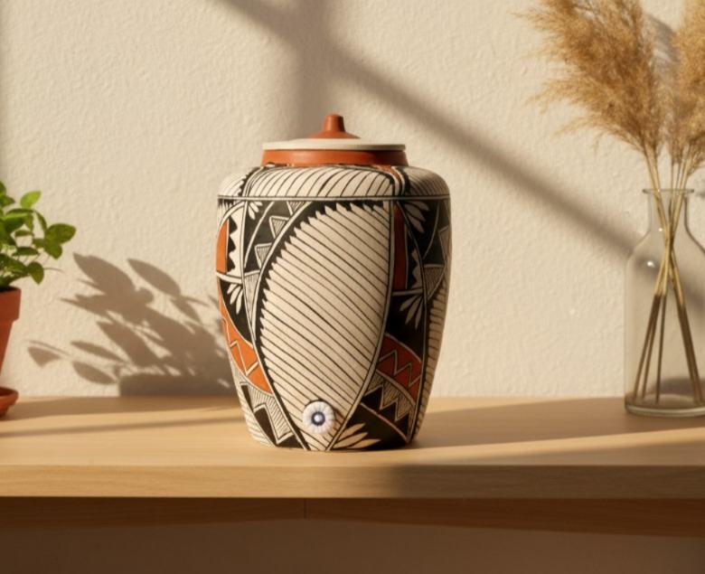 Clay Water Pot Harp 6.5 LTR