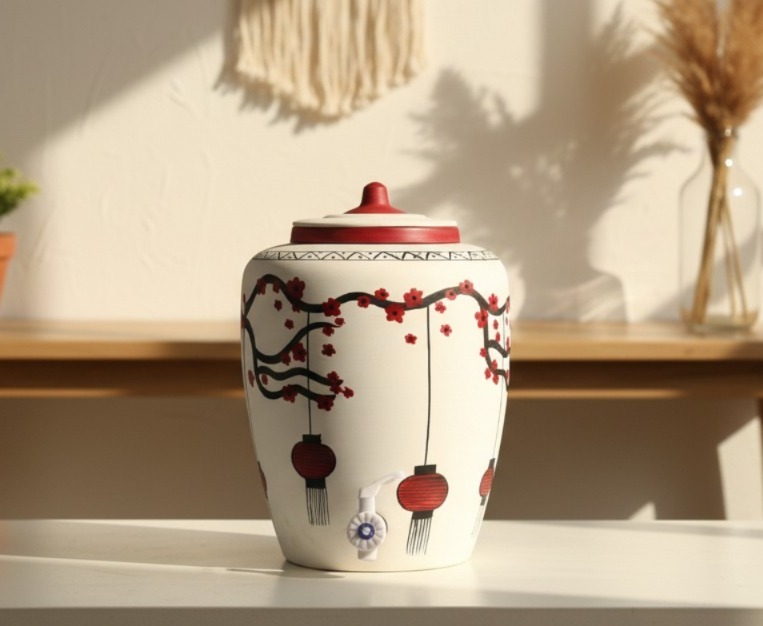 Clay Water Pot Lantern 6.5 LTR