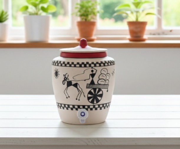 Clay Water Pot Cart 6.5 LTR