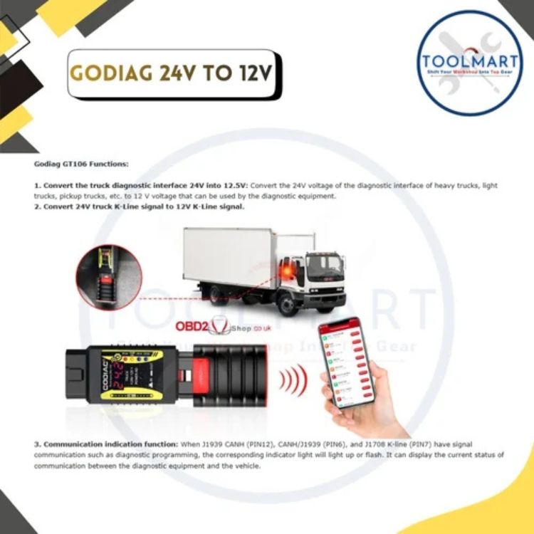 Godiag 24v Converter - Color: Black